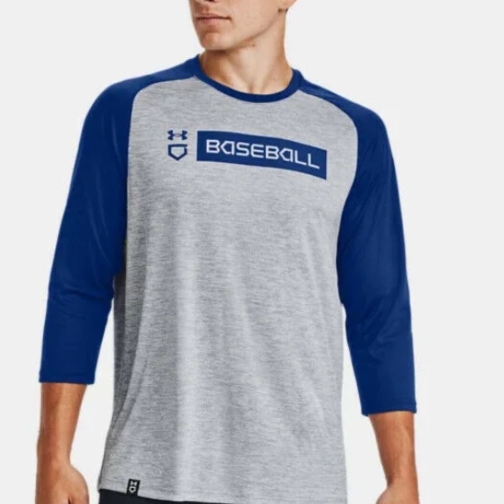 Under Armour Men's Utility 3/4 Sleeve Baseball Shirt - Adult Small
